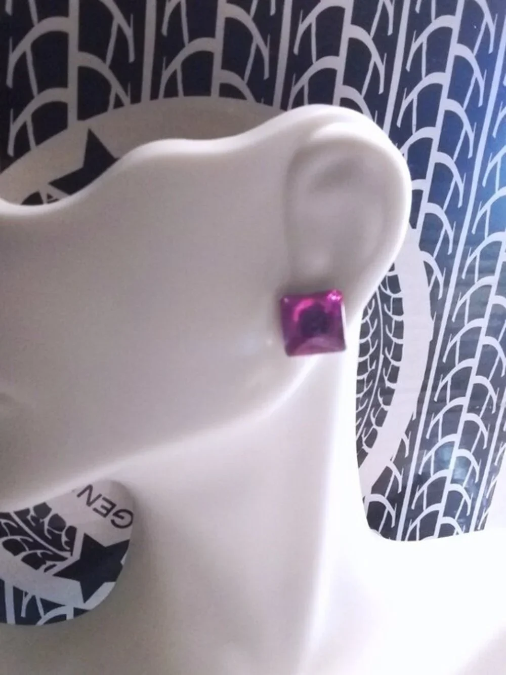 Intense Pink Hues: Versatile Iridescent Shimmering Square Stud Post Earrings